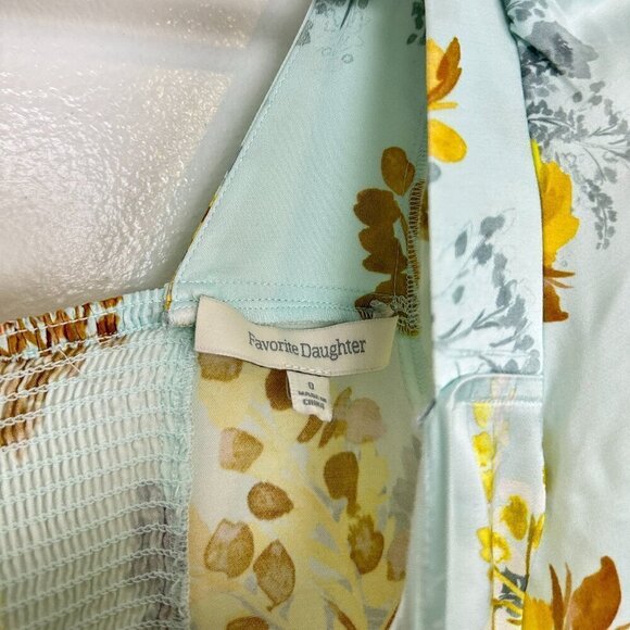 FAVORITE DAUGHTER The Vineyard Floral Print Maxi Dress in Sky Blue Size US 0 - Picture 9 of 13